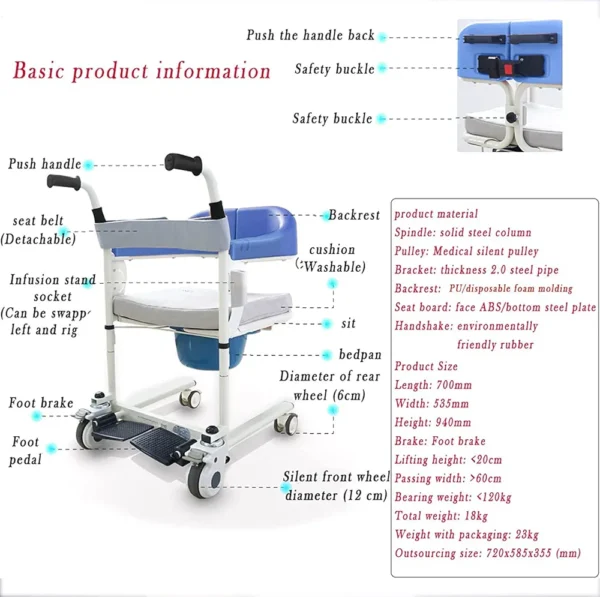 chaise transfert malade – Image 12