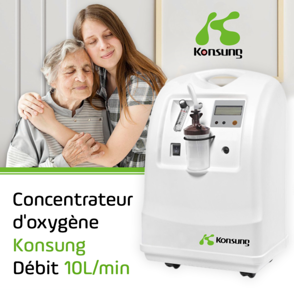 Concentrateur D'oxygène portatif 5 Litres (HandiLife) ou non portatif 10 Litres (Konsung) – Image 10